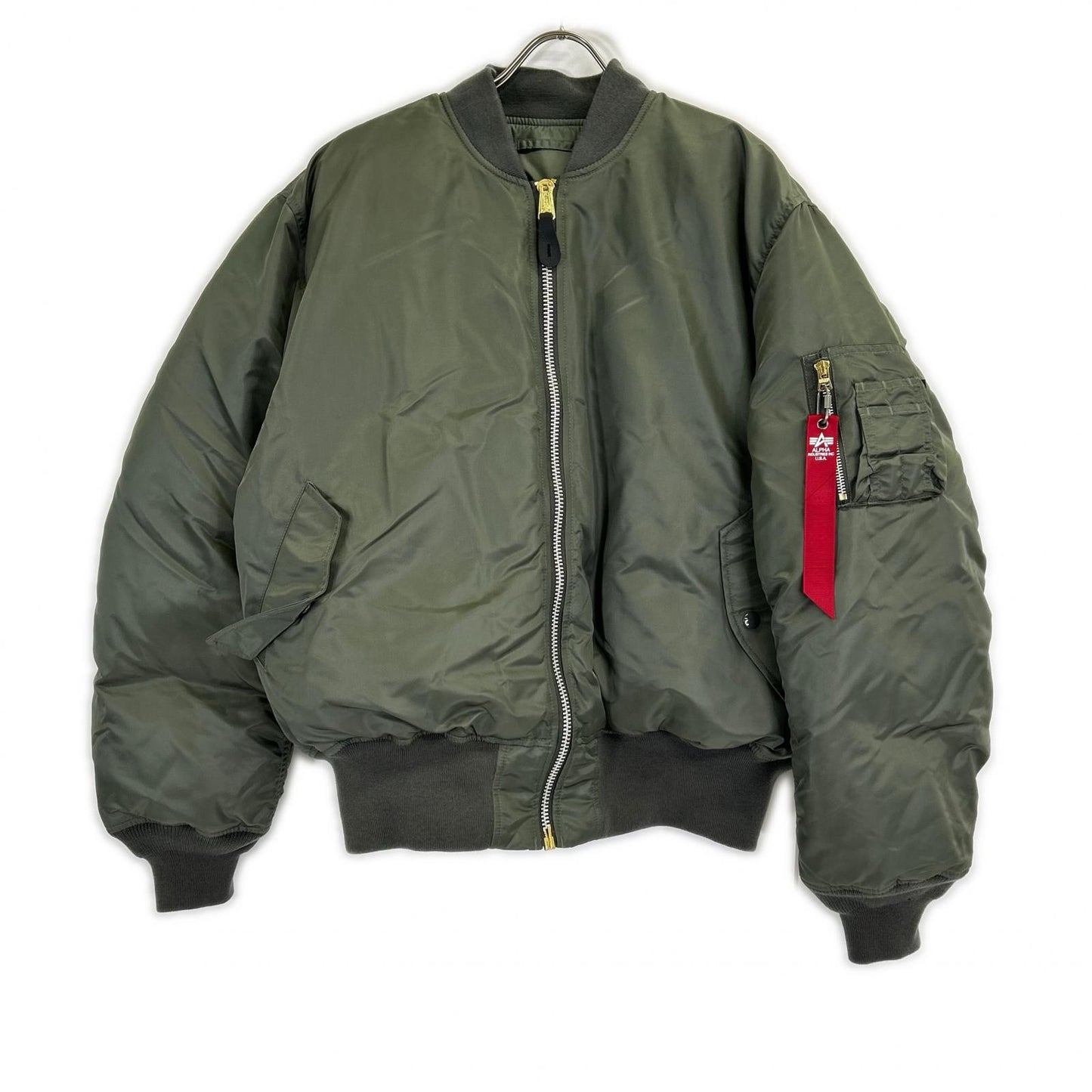 ALPHA INDUSTRIES Moonloid MA-1 Bomber Jacket Khaki Size XL