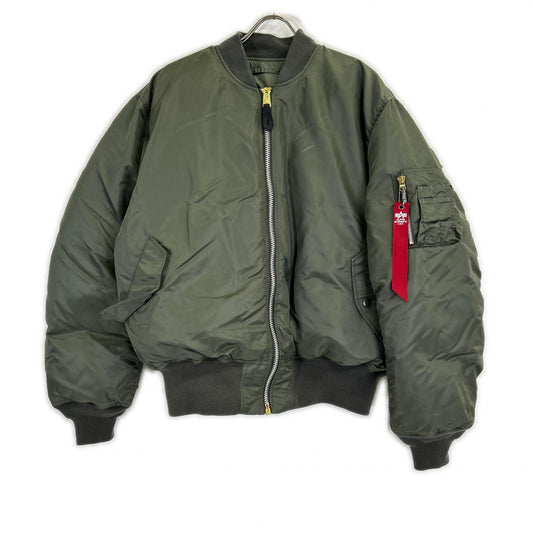 ALPHA INDUSTRIES Moonloid MA-1 Bomber Jacket Khaki Size XL