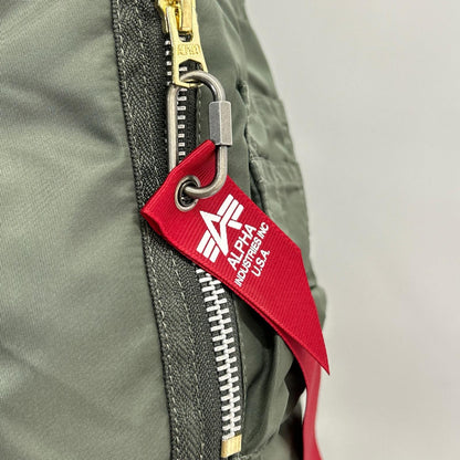 ALPHA INDUSTRIES Moonloid MA-1 Bomber Jacket Khaki Size XL