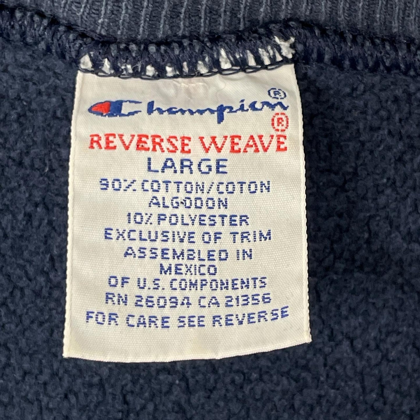 Champion 90s Mexico Reverse Weave Sweatshirt Navy Size L