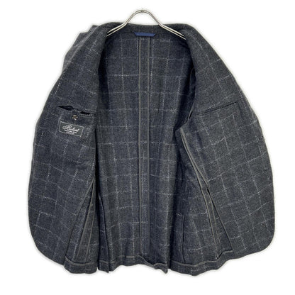 Belvest Wool Cotton Check 3B Vest Gray Size 52
