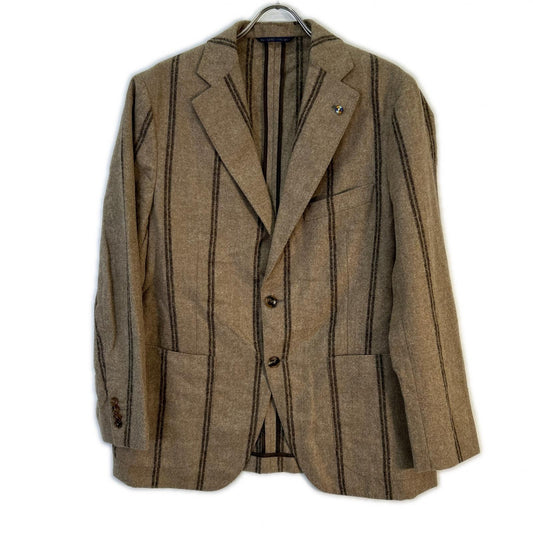Belvest Brown Alpaca Wool Stripe JACKET IN THE BOX Vest Size 52