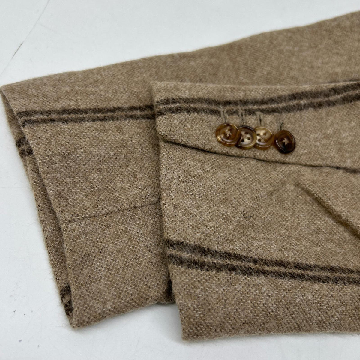 Belvest Brown Alpaca Wool Stripe JACKET IN THE BOX Vest Size 52