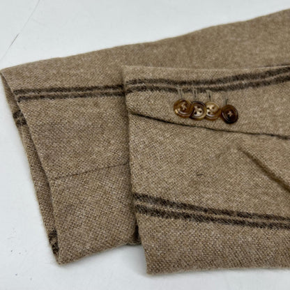 Belvest Brown Alpaca Wool Stripe JACKET IN THE BOX Vest Size 52