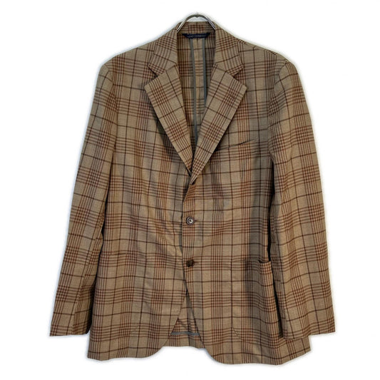 Belvest Brown Wool Check JACKET IN THE BOX Vest Size 50