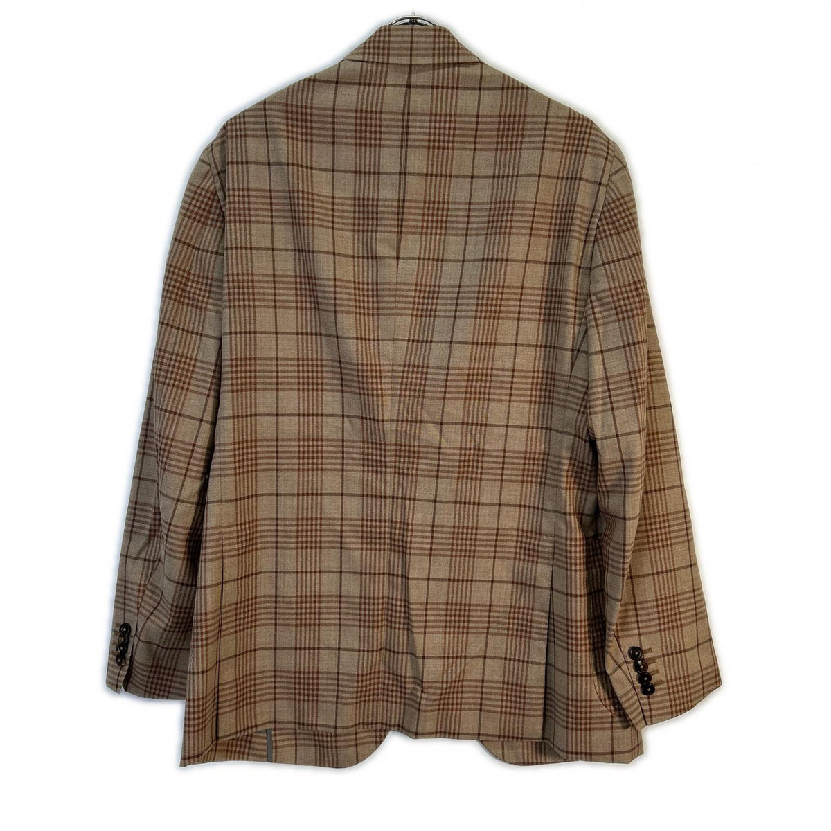 Belvest Brown Wool Check JACKET IN THE BOX Vest Size 50