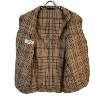 Belvest Brown Wool Check JACKET IN THE BOX Vest Size 50