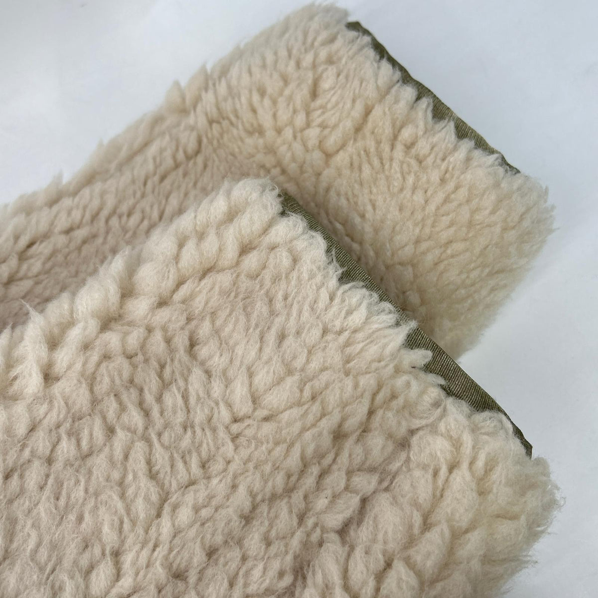 sacai 2025 Faux Shearling Jacket Khaki/Ivory Size 2