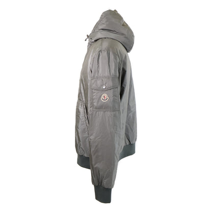 MONCLER POILIOT Hooded Nylon Down Jacket Gray Size 3