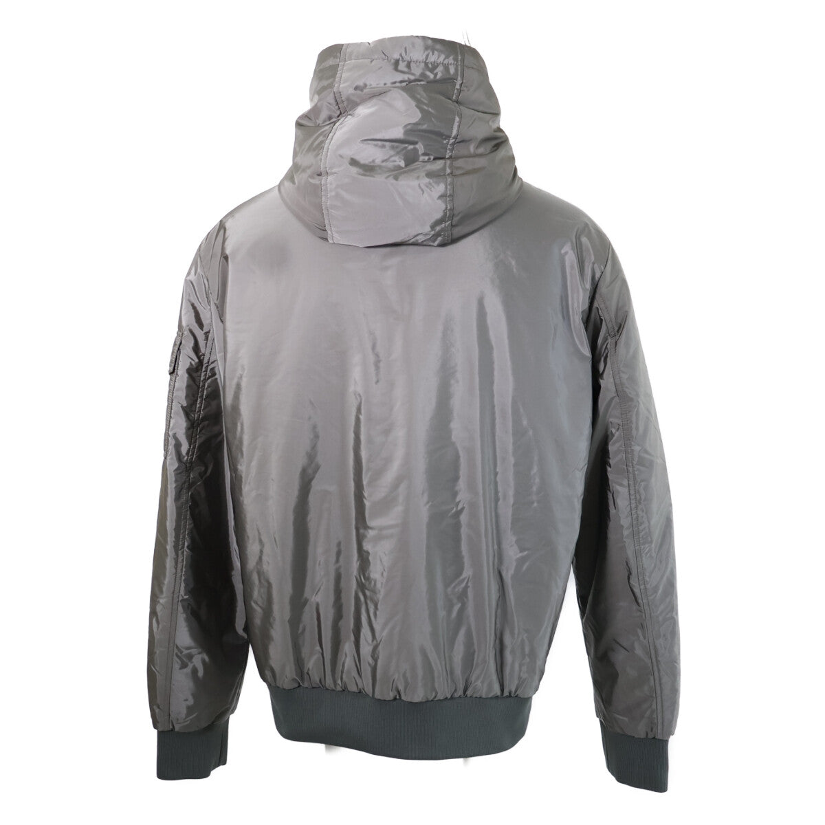 MONCLER POILIOT Hooded Nylon Down Jacket Gray Size 3
