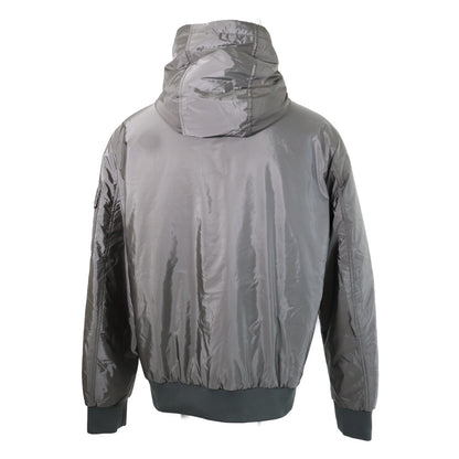 MONCLER POILIOT Hooded Nylon Down Jacket Gray Size 3