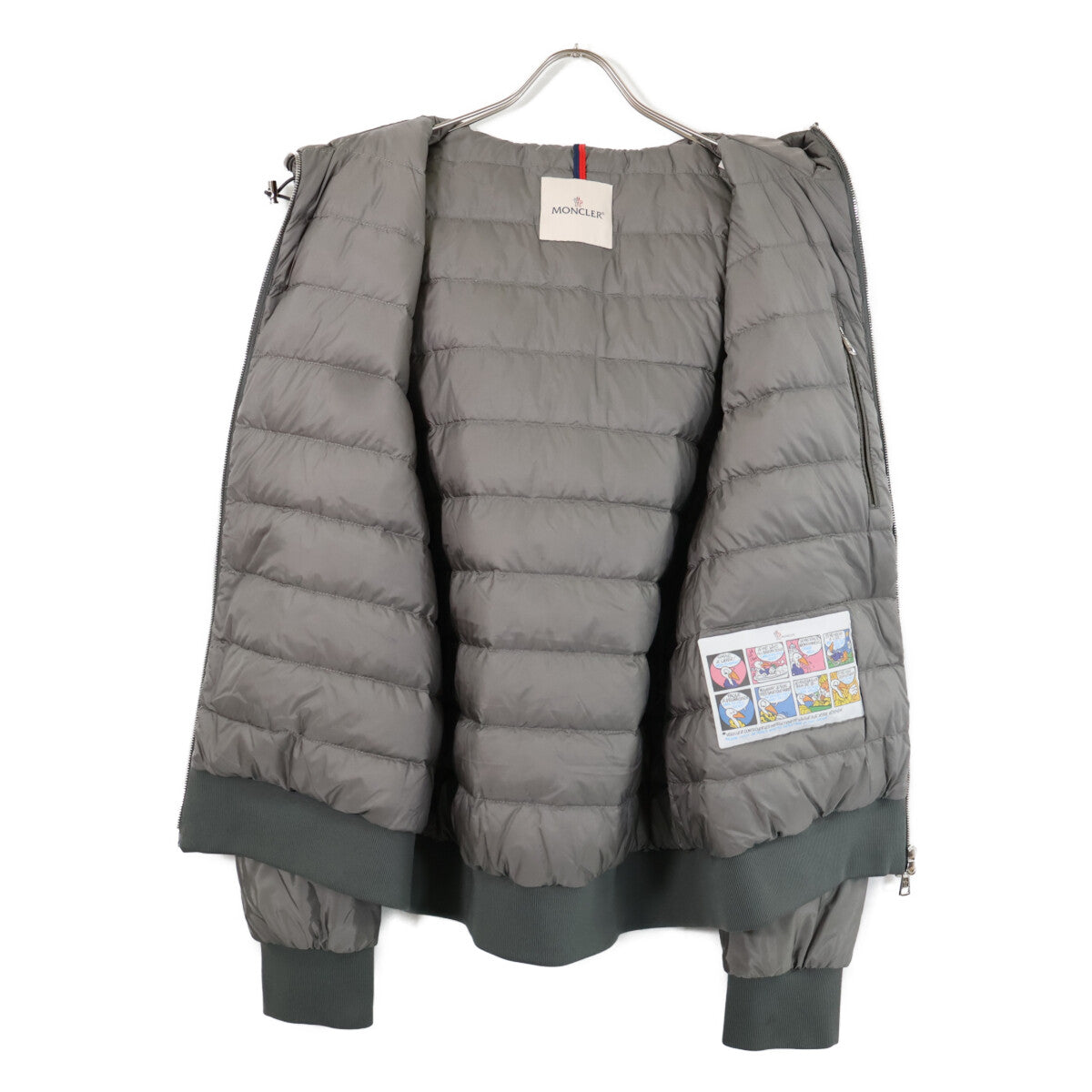 MONCLER POILIOT Hooded Nylon Down Jacket Gray Size 3