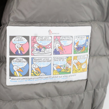 MONCLER POILIOT Hooded Nylon Down Jacket Gray Size 3