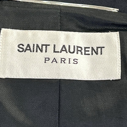 SAINT LAURENT PARIS 18AW Wool Pea Coat Navy Size 46
