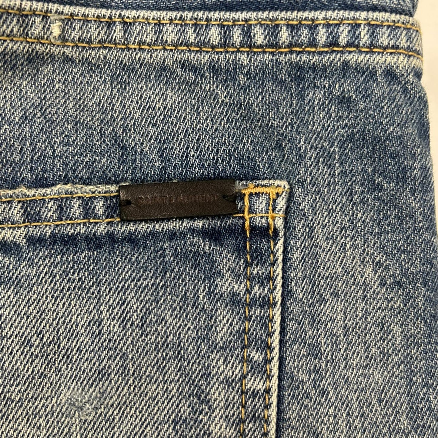 SAINT LAURENT PARIS Light Blue Distressed Jeans Size 27