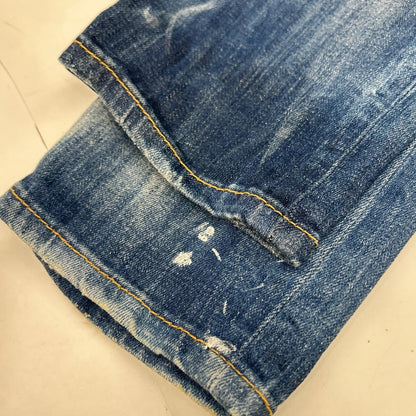 Dsquared2 DSQUARED Blue Distressed Paint SKATER JEAN Size 42