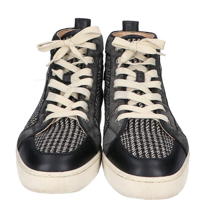 Christian Louboutin Check Wool Sneakers Black Size EU 41