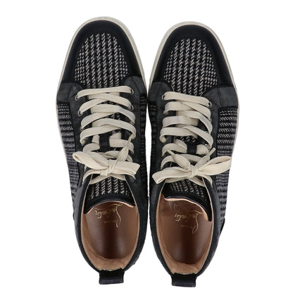 Christian Louboutin Check Wool Sneakers Black Size EU 41
