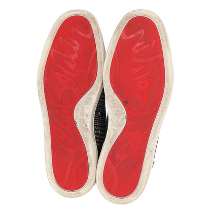 Christian Louboutin Check Wool Sneakers Black Size EU 41
