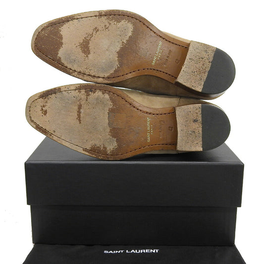 SAINT LAURENT PARIS Beige Suede Chelsea Boots Size EU 42