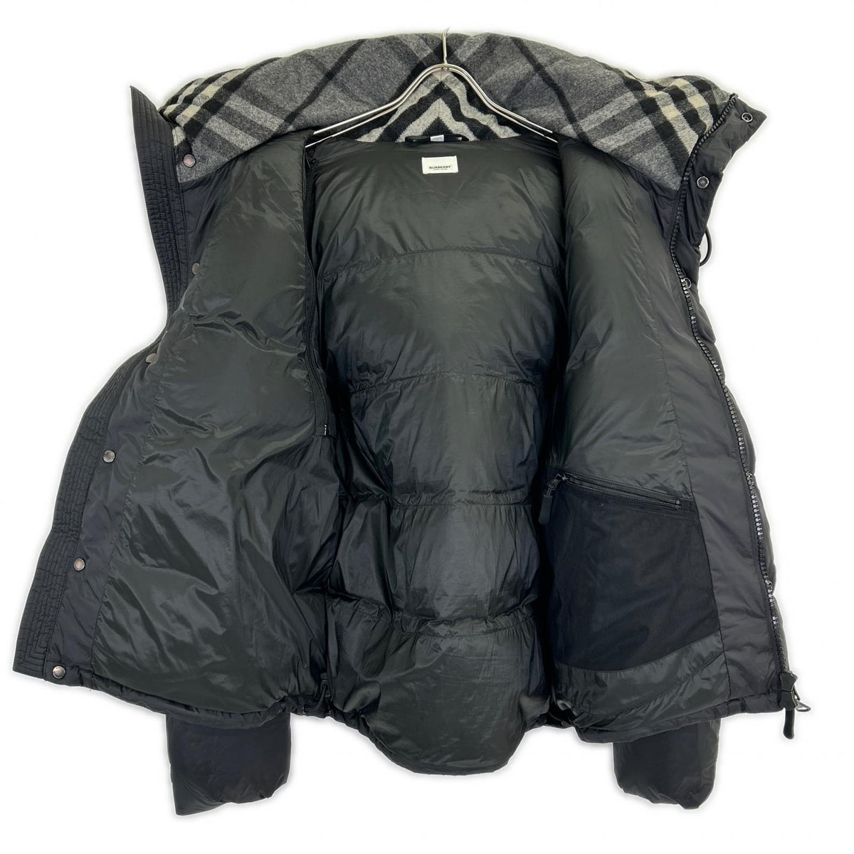 BURBERRY Lockwell 2-Way Hooded Down Jacket Black Size XL/TG