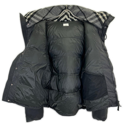 BURBERRY Lockwell 2-Way Hooded Down Jacket Black Size XL/TG
