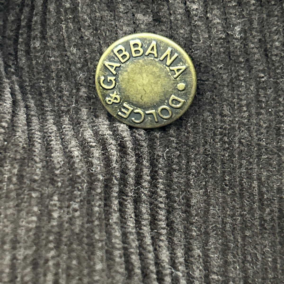 DOLCE&GABBANA Brown Corduroy Jacket Size 50