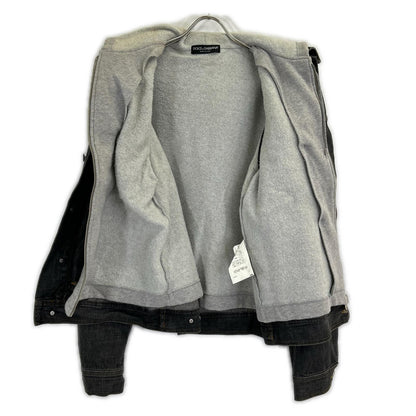DOLCE&GABBANA Detachable Hooded Jacket Black/Gray Size 50