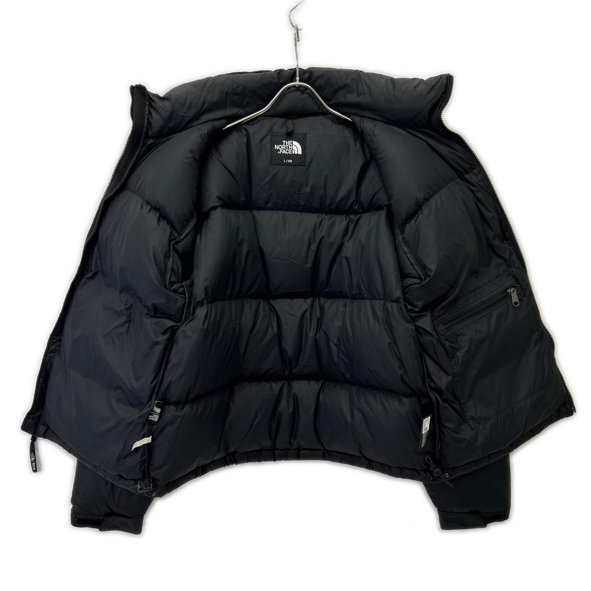 THE NORTH FACE NJ1DQ55A Black Eco Nylon Down Coat Size L/100