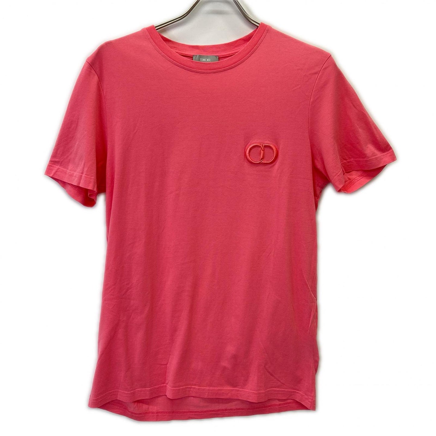 DIOR 20SS CD Embroidered Short Sleeve T-Shirt Pink Size S