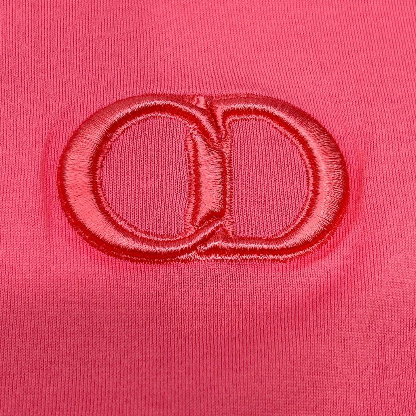 DIOR 20SS CD Embroidered Short Sleeve T-Shirt Pink Size S