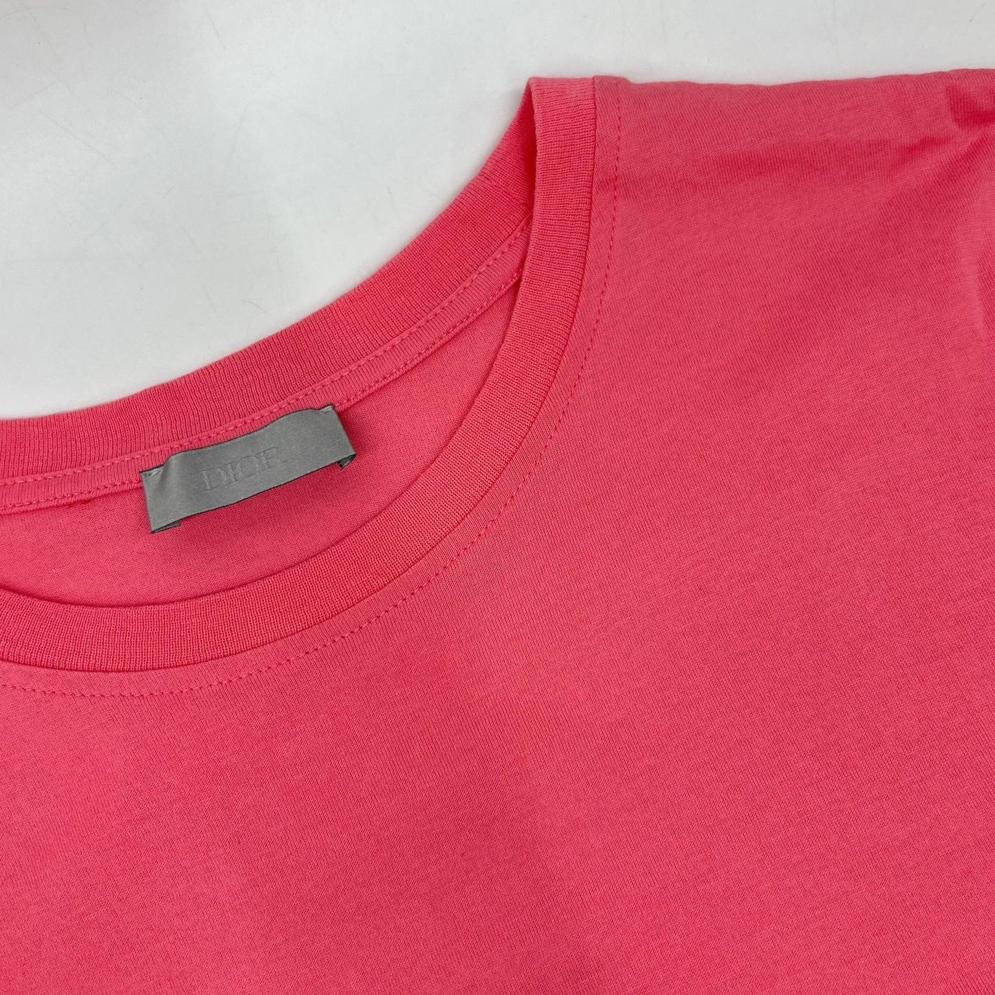 DIOR 20SS CD Embroidered Short Sleeve T-Shirt Pink Size S