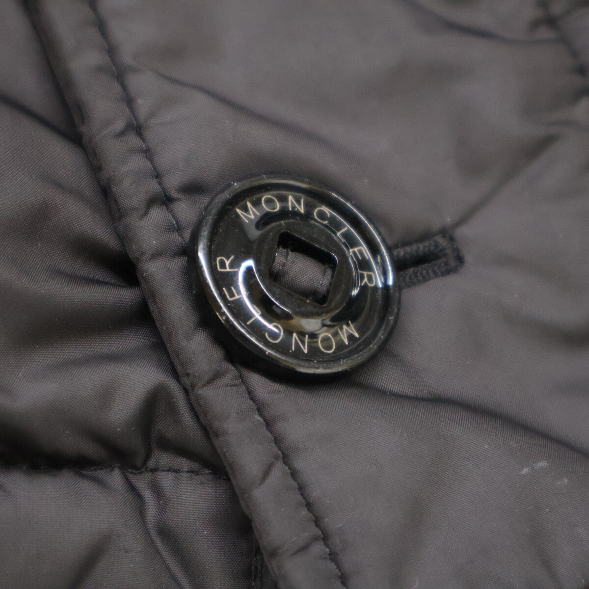 MONCLER AFFTON Fur-Trim Hooded Down Jacket Black Size 6