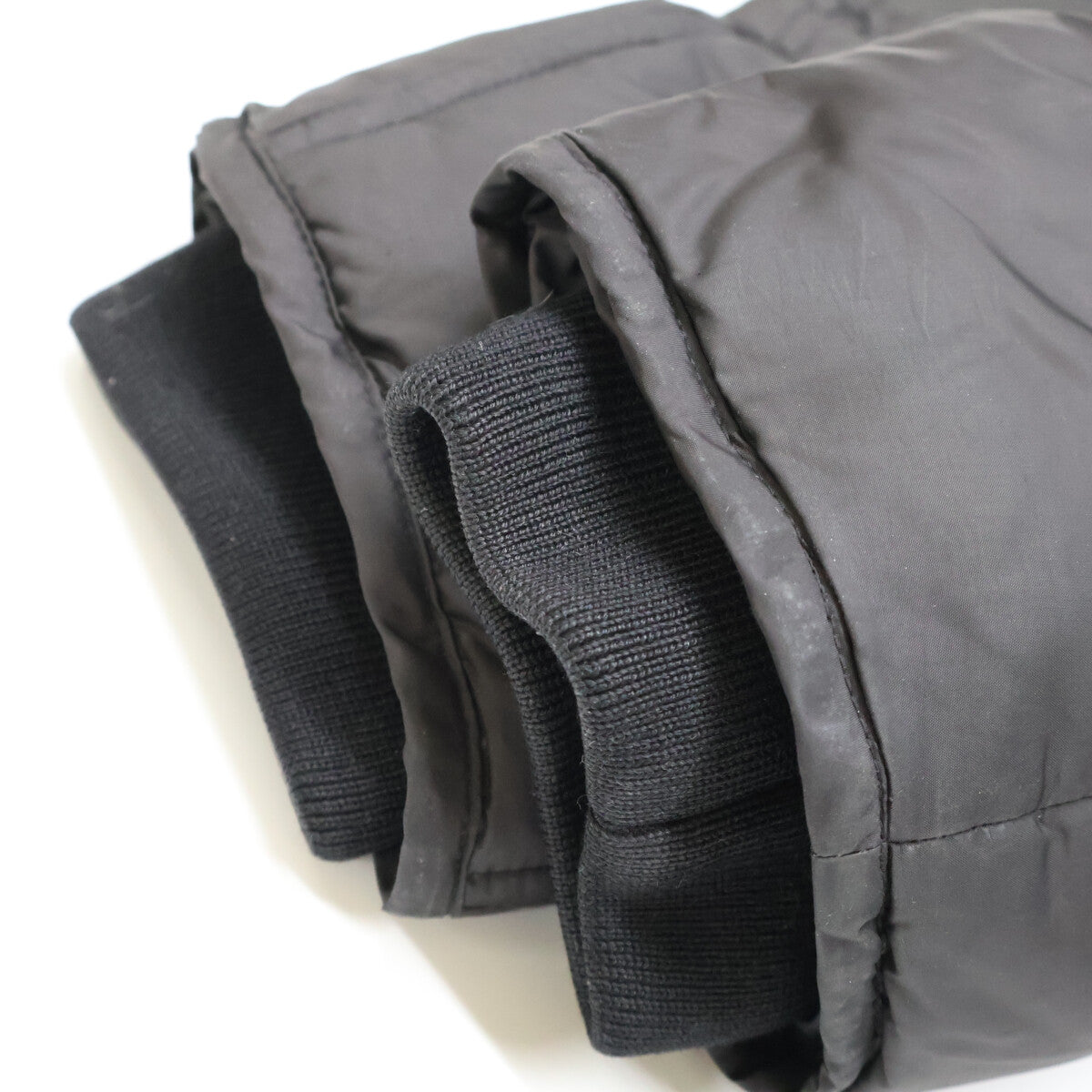 MONCLER AFFTON Fur-Trim Hooded Down Jacket Black Size 6