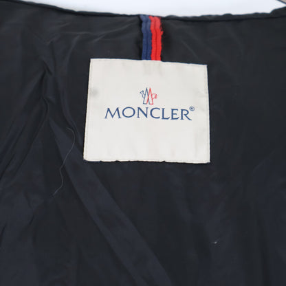 MONCLER AFFTON Fur-Trim Hooded Down Jacket Black Size 6