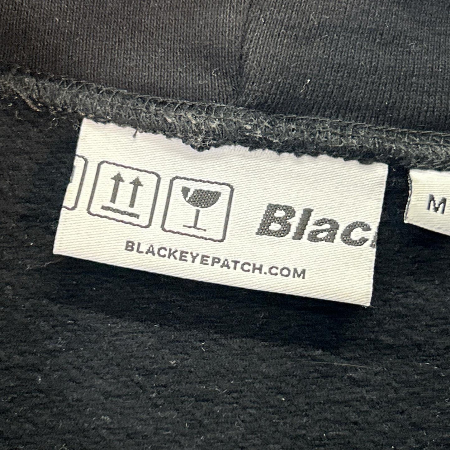 THE BLACK EYE PATCH "Handle With Care" Hoodie Black Size M