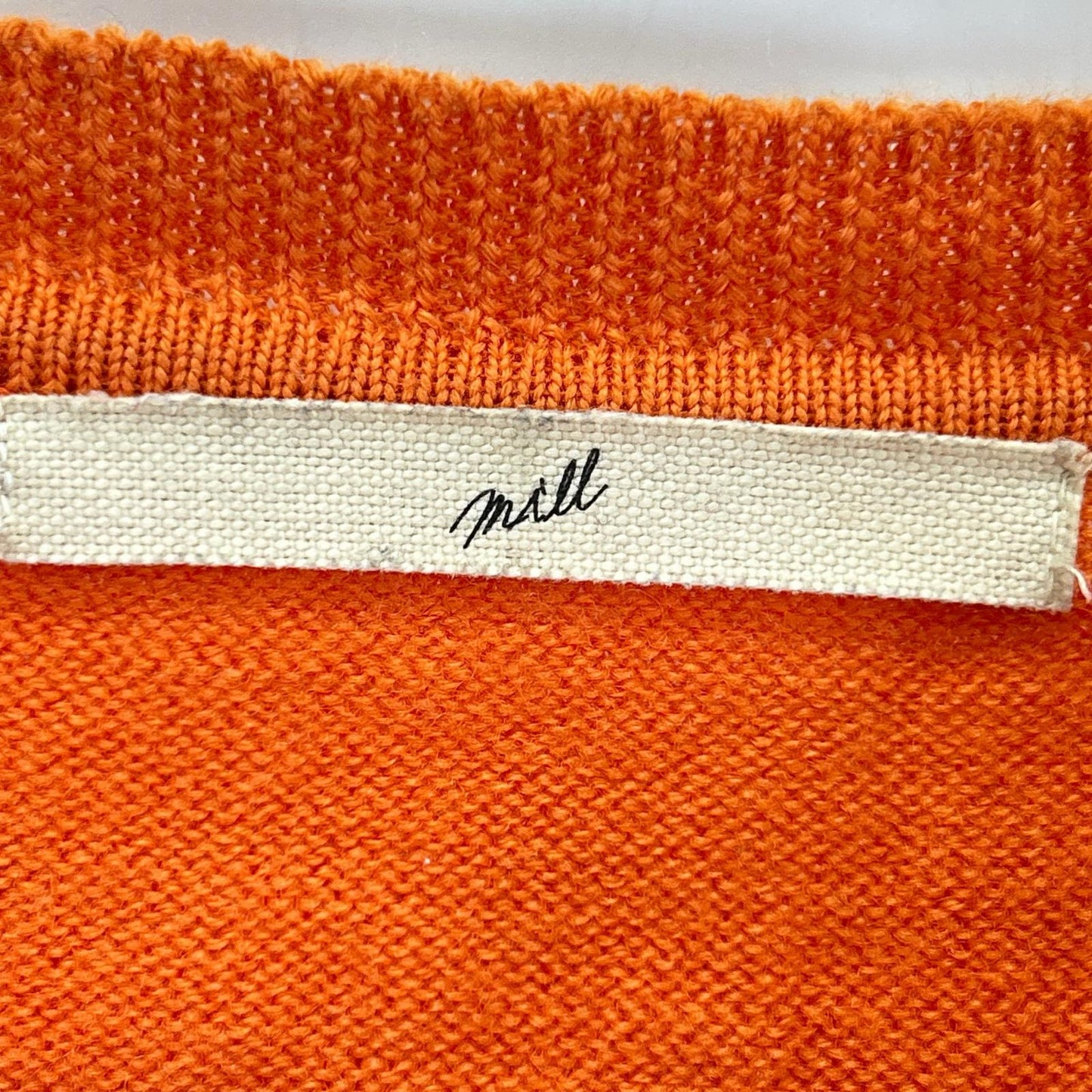mill Orange Crash Henley Neck Sweater Size 2