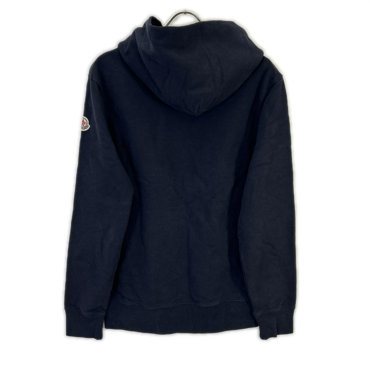 MONCLER 2023 Black Cotton Felpa Logo Hoodie Size S