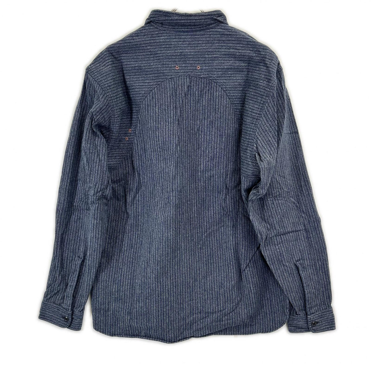 RRL Indigo Stripe Work Shirt Jacket Size L