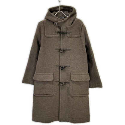 INVERTERE Joshua Ellis Wool Long Duffle Coat Brown Size 36