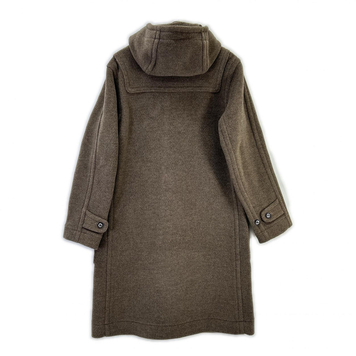 INVERTERE Joshua Ellis Wool Long Duffle Coat Brown Size 36