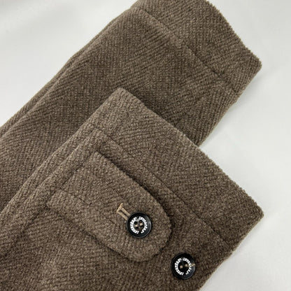 INVERTERE Joshua Ellis Wool Long Duffle Coat Brown Size 36