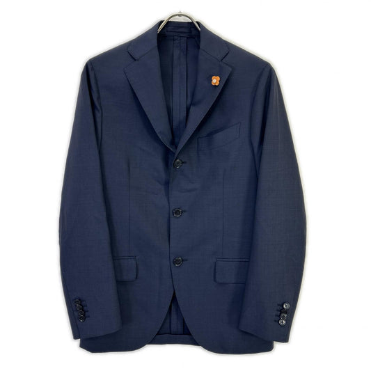 LARDINI JI801AQ 3B Tailored 100% Wool Blazer Navy Size 44