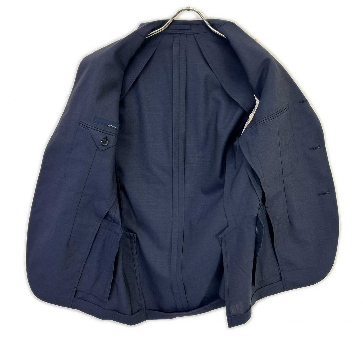 LARDINI JI801AQ 3B Tailored 100% Wool Blazer Navy Size 44