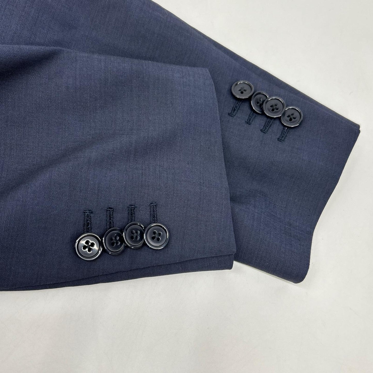 LARDINI JI801AQ 3B Tailored 100% Wool Blazer Navy Size 44