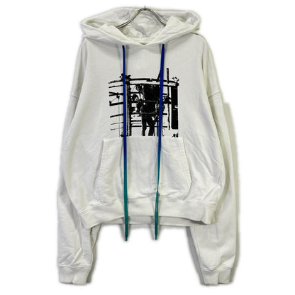 OFF-WHITE 19AW Scaffolding Over Hoodie White Size L