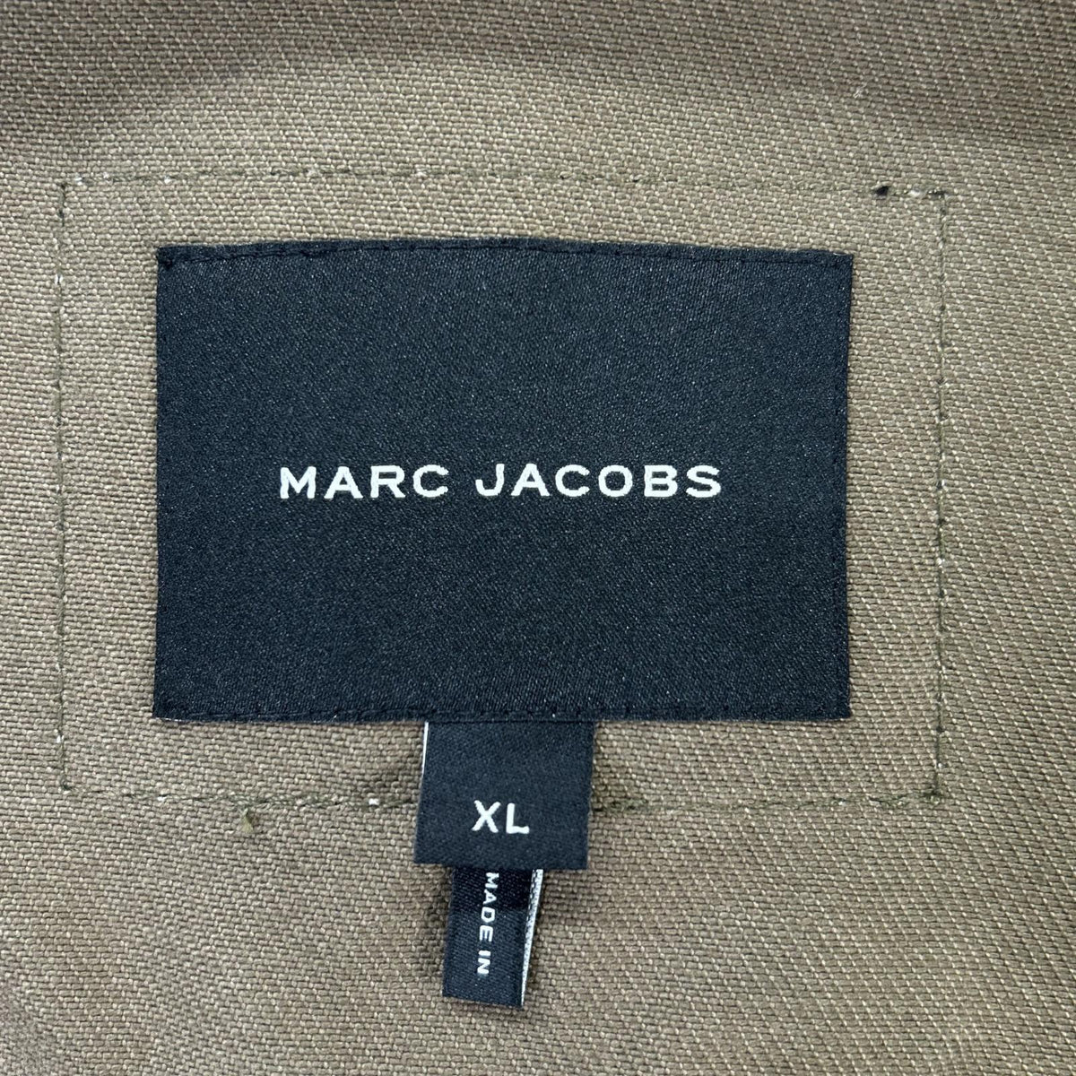 MARC JACOBS Khaki Camo Big Trucker Jacket Size XL