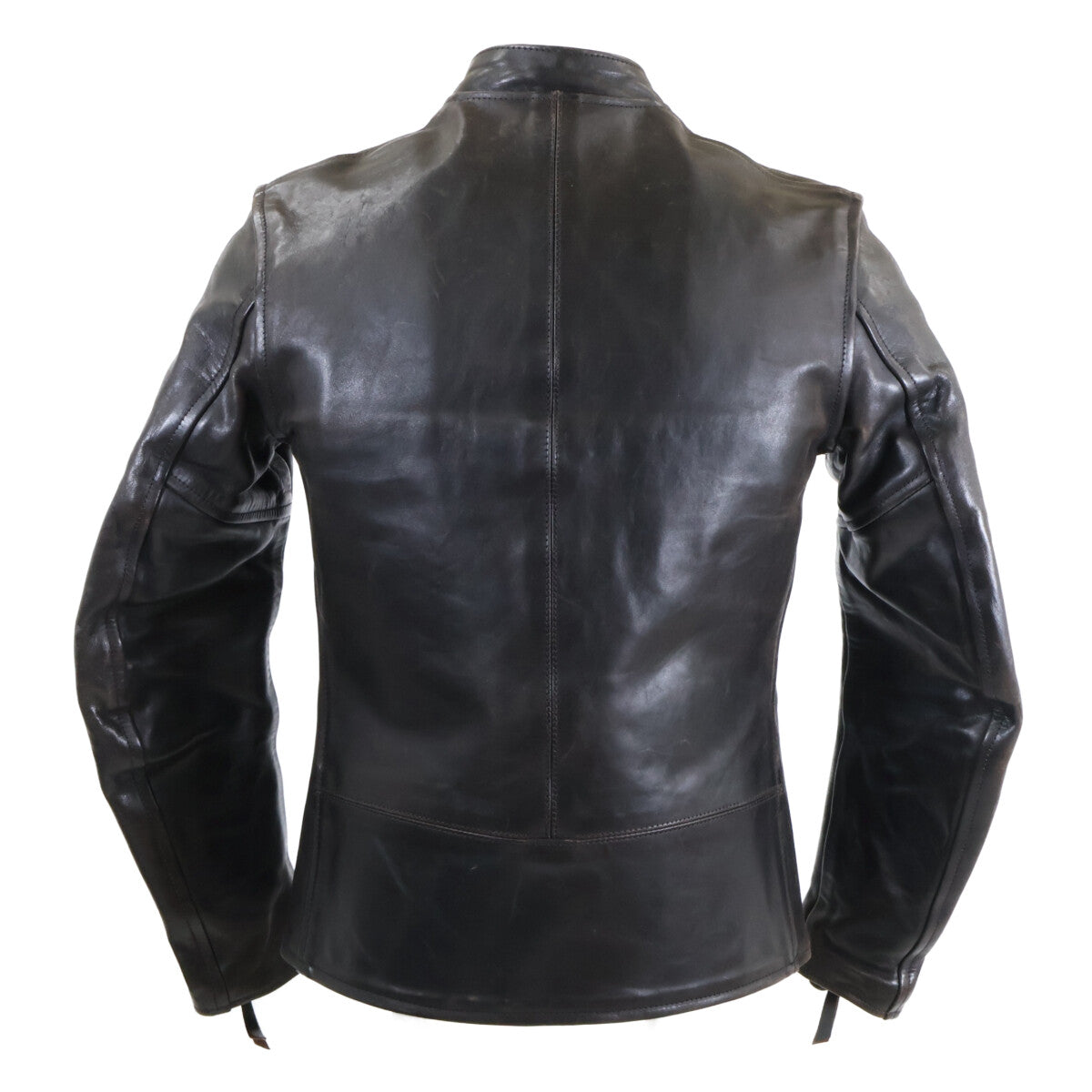 AERO LEATHER Black Board Racer Horsehide Jacket Size 36