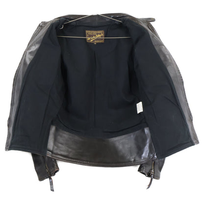 AERO LEATHER Black Board Racer Horsehide Jacket Size 36