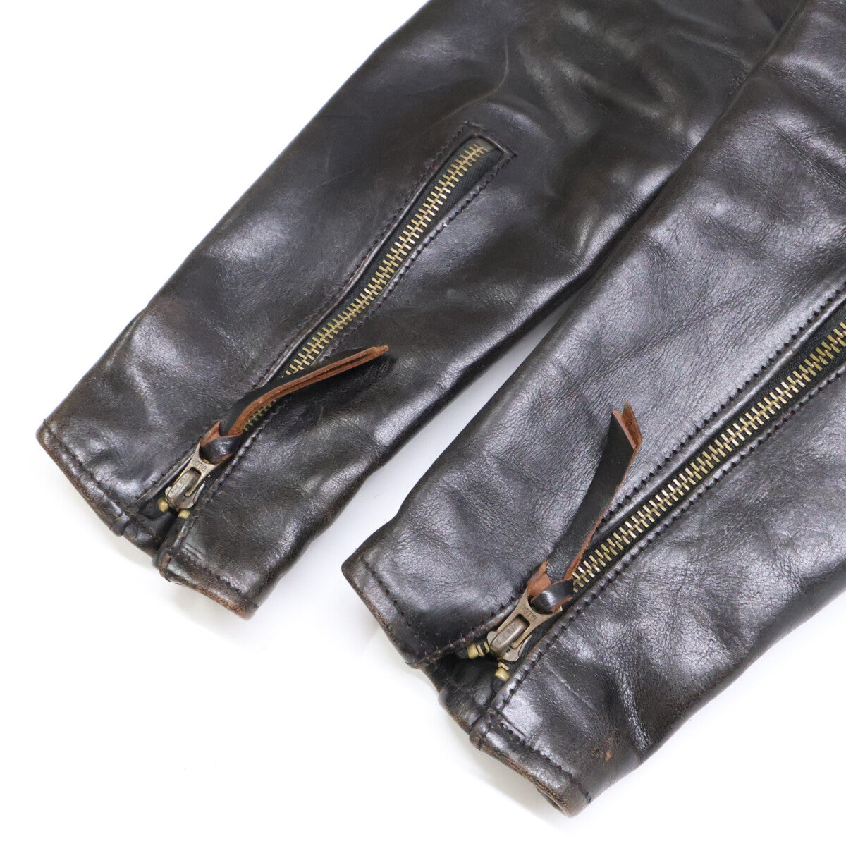AERO LEATHER Black Board Racer Horsehide Jacket Size 36